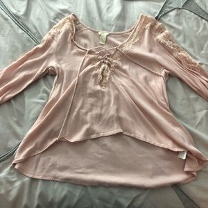 light pink blouse